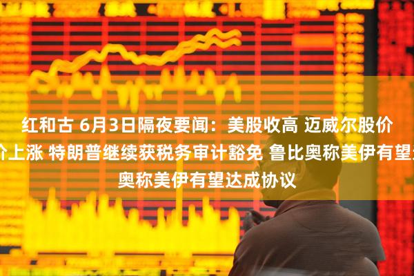 红和古 6月3日隔夜要闻：美股收高 迈威尔股价飙升 油价上涨 特朗普继续获税务审计豁免 鲁比奥称美伊有望达成协议