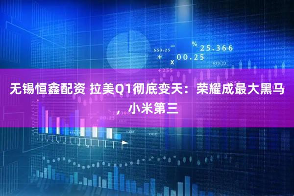 无锡恒鑫配资 拉美Q1彻底变天：荣耀成最大黑马，小米第三