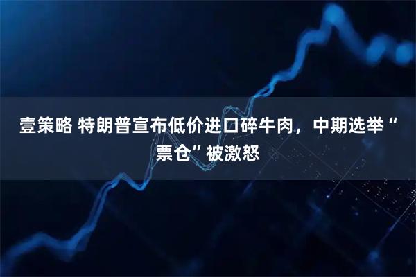 壹策略 特朗普宣布低价进口碎牛肉，中期选举“票仓”被激怒